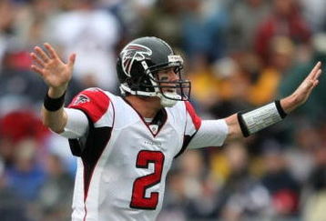 FOXBORO, MA - SEPTEMBER 27:  Quarterback Matt Ryan #2 of the Atlanta Falcons disputes a fumble call in the second quarter of the game against the New England Patriots at Gillette Stadium on September 27, 2009 in Foxboro, Massachusetts.  (Photo by Elsa/Getty Images)