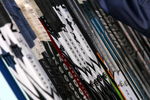 BUFFALO, NY - OCTOBER 3:  A detailed view of the stick rack in the hallway prior to the NHL game between the Buffalo Sabres and the Montreal Canadiens at HSBC Arena on October 3, 2009 in Buffalo, New York. The Canadiens defeated the Sabres 2-1 in overtime. (Photo by Rick Stewart/Getty Images)