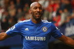 LONDON - OCTOBER 04:  Nicolas Anelka of Chelsea celebrates as he scores their first goal during the Barclays Premier League match between Chelsea and Liverpool at Stamford Bridge on October 4, 2009 in London, England.  (Photo by Ian Walton/Getty Images)