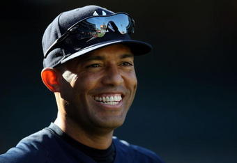 ANAHEIM, CA - OCTOBER 20:  Mariano Rivera #42 of the New York Yankees smiles during batting practice before Game Four of the ALCS during the 2009 MLB Playoffs against the Los Angeles Angels of Anaheim at Angel Stadium on October 20, 2009 in Anaheim, California.  (Photo by Stephen Dunn/Getty Images)