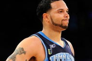 LOS ANGELES, CA - APRIL 21:  Deron Williams #8 of the Utah Jazz looks on against the Los Angeles Lakers in Game Two of the Western Conference Quarterfinals during the 2009 NBA Playoffs at Staples Center on April 21, 2009 in Los Angeles, California. NOTE TO USER: User expressly acknowledges and agrees that, by downloading and or using this photograph, User is consenting to the terms and conditions of the Getty Images License Agreement.  (Photo by Kevork Djansezian/Getty Images)