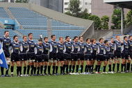 TOKYO - JUNE 09: Players of Scotland line up prior to playing the IRB Junior World Championship Japan 2009 match between England and Scotland at Prince Chichibu Stadium on June 9, 2009 in Tokyo, Japan. (Photo by Junko Kimura/Getty Images)