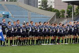TOKYO - JUNE 09:  Players of Scotland line up prior to playing the IRB Junior World Championship Japan 2009 match between England and Scotland at Prince Chichibu Stadium on June 9, 2009 in Tokyo, Japan.  (Photo by Junko Kimura/Getty Images)