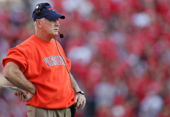 RALEIGH, NC - OCTOBER 27:  Head coach Al Groh of the Virginia Cavaliers watches their game against the North Carolina State Wolfpack at Carter-Finley Stadium October 27, 2007 in Raleigh, North Carolina.  (Photo by Streeter Lecka/Getty Images)