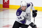 UNIONDALE, NY - OCTOBER 12:  Alexander Frolov #24 of the Los Angeles Kings skates during warm-up prior to their NHL game against the New York Islanders at the Nassau Coliseum on October 12, 2009 in Uniondale, New York. The Kings defeated the Islanders 2-1. (Photo by Bruce Bennett/Getty Images)