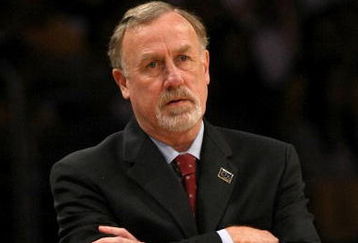 LOS ANGELES, CA - MAY 12:  Head coach Rick Adelman of the Houston Rockets looks on from the sideline while taking on the Los Angeles Lakers in Game Five of the Western Conference Semifinals during the 2009 NBA Playoffs at Staples Center on May 12, 2009 in Los Angeles, California. NOTE TO USER: User expressly acknowledges and agrees that, by downloading and or using this photograph, User is consenting to the terms and conditions of the Getty Images License Agreement.  (Photo by Stephen Dunn/Getty Images)