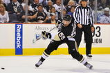PITTSBURGH - OCTOBER 2:  Sergei Gonchar #55 of the Pittsburgh Penguins shoots the puck against the New York Rangers on October 2, 2009 at Mellon Arena in Pittsburgh, Pennsylvania.  (Photo by Jamie Sabau/Getty Images)