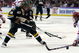 WASHINGTON - APRIL 09:  Brian Roloff #14 of the Vermont Catamounts tries to get around Eric Gryba #2 of the Boston Terriers during the NCAA Men's Frozen Four Semifinal game on April 9, 2009 at the Verizon Center in Washington, DC.  (Photo by Elsa/Getty Images)