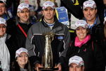 CONCORD, NC - OCTOBER 17:  Jimmie Johnson, driver of the #48 Lowe's Chevrolet, celebrates after winning the NASCAR Sprint Cup Series NASCAR Banking 500 at Lowe's Motor Speedway on October 17, 2009 in Concord, North Carolina.  (Photo by Rusty Jarrett/Getty Images for NASCAR)