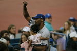 LOS ANGELES - JUNE 20:  Kobe Bryant #8 of the Los Angeles Lakers holds his daughter while attending the interleague game between the New York Yankees and the Los Angeles Dodgers at Dodger Stadium on June 20, 2004 in Los Angeles, California.  The Dodgers won 5-4.  (Photo by Streeter Lecka/Getty Images)