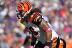 BALTIMORE - OCTOBER 11:  Rey Maualuga #58 of the Cincinnati Bengals defends against the Baltimore Ravens at M&T Bank Stadium on October 11, 2009 in Baltimore, Maryland. The Bengals defeated the Ravens 17-14. (Photo by Larry French/Getty Images)