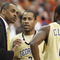 ATLANTA - MARCH 12:  Head coach Paul Hewitt of the Georgia Tech Yellow Jackets coaches Maurice Miller #3 and Lewis Clinch #0 against the Clemson Tigers during day one of the 2009 ACC Men's Basketball Tournament on March 12, 2009 at the Georgia Dome in Atlanta, Georgia.  (Photo by Kevin C. Cox/Getty Images)