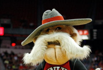 LAS VEGAS - MARCH 12:  The mascot of the UNLV Rebels 'Hey Reb' appears during a game against the San Diego State Aztecs during a quarterfinal game of the Conoco Mountain West Conference Basketball Championships at the Thomas & Mack Center March 12, 2009 in Las Vegas, Nevada. the Aztecs won 71-57.  (Photo by Ethan Miller/Getty Images)