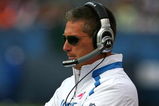 CHICAGO - OCTOBER 04: Head coach Jim Schwartz of the Detroit Lions watches the final minutes of a game against the Chicago Bears on October 4, 2009 at Soldier Field in Chicago, Illinois. The Bears defeated the Lions 48-24. (Photo by Jonathan Daniel/Getty Images)