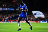 LONDON, ENGLAND - OCTOBER 21:  Salomon Kalou of Chelsea celebrates scoring the second goal during the UEFA Champions League Group D match between Chelsea and Atletico Madrid at Stamford Bridge on October 21, 2009 in London, England.  (Photo by Mike Hewitt/Getty Images)