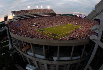 BATON ROUGE, LA - SEPTEMBER 19:  Fans watch during the game between the Louisiana State University Tigers and the University of Louisiana-Lafatette Ragin' Cajuns at Tiger Stadium on September 19, 2009 in Baton Rouge, Louisiana.  (Photo by Chris Graythen/Getty Images)