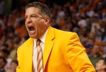 TAMPA, FL - MARCH 15:  Head coach Bruce Pearl of the Tennessee Volunteers argues a call with the referees during the game against the Mississippi State Bulldogs during the Championship game of the SEC Men's Basketball Tournament on March 15, 2009 at The St. Pete Times Forum in Tampa, Florida.   The Bulldogs defeated the Volunteers 64-61.  (Photo by Chris Graythen/Getty Images)