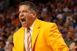 TAMPA, FL - MARCH 15:  Head coach Bruce Pearl of the Tennessee Volunteers argues a call with the referees during the game against the Mississippi State Bulldogs during the Championship game of the SEC Men's Basketball Tournament on March 15, 2009 at The St. Pete Times Forum in Tampa, Florida.   The Bulldogs defeated the Volunteers 64-61.  (Photo by Chris Graythen/Getty Images)