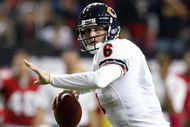 ATLANTA - OCTOBER 18:  Quarterback Jay Cutler #6 of the Chicago Bears against the Atlanta Falcons at Georgia Dome on October 18, 2009 in Atlanta, Georgia.  (Photo by Kevin C. Cox/Getty Images)