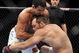 DALLAS - SEPTEMBER 19:  UFC fighter Vitor Belfort  (L) battles UFC fighter Rich Franklin (R) during their Catch weight bout at UFC 103: Franklin vs. Belfort at the American Airlines Center on September 19, 2009 in Dallas, Texas.  (Photo by Jon Kopaloff/Getty Images)