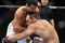 DALLAS - SEPTEMBER 19:  UFC fighter Vitor Belfort  (L) battles UFC fighter Rich Franklin (R) during their Catch weight bout at UFC 103: Franklin vs. Belfort at the American Airlines Center on September 19, 2009 in Dallas, Texas.  (Photo by Jon Kopaloff/Getty Images)