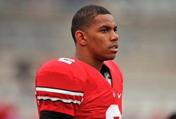 COLUMBUS, OH - SEPTEMBER 26:  Quarterback Terrelle Pryor #2 of the Ohio State Buckeyes warms up before a game against the Illinois Fighting Illini at Ohio Stadium on September 26, 2009 in Columbus, Ohio.  (Photo by Jamie Sabau/Getty Images)