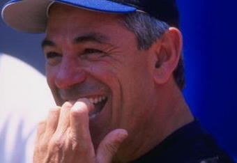 24 May 1998: Manager Bobby Valentine #2 of the New York Mets in action during a agme against the Milwaukee Brewers at Shea Stadium in Flushing, New York. The Mets defeated the Brewers 8-3.