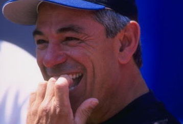 24 May 1998: Manager Bobby Valentine #2 of the New York Mets in action during a agme against the Milwaukee Brewers at Shea Stadium in Flushing, New York. The Mets defeated the Brewers 8-3.