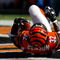 CINCINNATI, OH - OCTOBER 18: Running back Cedric Benson #32 of the Cincinnati Bengals lays on the field as he celebrates  a touchdown in the 2nd quarter against the Houston Texans at Paul Brown Stadium on October 18, 2009 in Cincinnati, Ohio. (Photo by Scott Boehm/Getty Images)