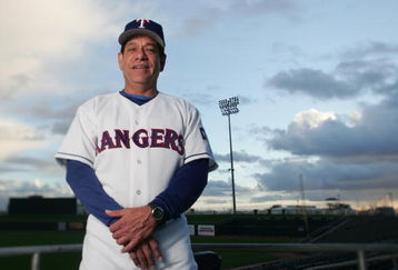 SURPRISE, AZ - FEBRUARY 23:  Rudy Jaramillo of the Texas Rangers poses for a portrait on Photo Day at spring training in Surprise, Arizona, Wednesday, February 23, 2005. (Photo by Jed Jacobsohn/Getty Images)