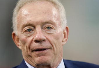 ARLINGTON, TX - SEPTEMBER 05:  Owner Jerry Jones of the Dallas Cowboys before a game between the Brigham Young Cougars and the Oklahoma Sooners at Cowboys Stadium on September 5, 2009 in Arlington, Texas.  (Photo by Ronald Martinez/Getty Images)