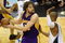 ORLANDO, FL - JUNE 9:  Pau Gasol #16 of the Los Angeles Lakers looks to maneuver against Tony Battie #4 of the Orlando Magic in Game Three of the 2009 NBA Finals on June 9, 2009 at Amway Arena in Orlando, Florida.  The Magic won 108-104.  NOTE TO USER:  User expressly acknowledges and agrees that, by downloading and or using this photograph, User is consenting to the terms and conditions of the Getty Images License Agreement. (Photo by Elsa/Getty Images)