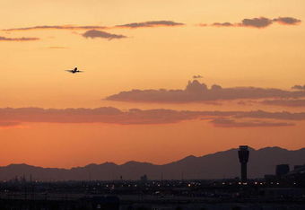 TEMPE, AZ - SEPTEMBER 19:  General view of the sunset over Sky Harbor Airport from Sun Devil Stadium before the college football game between the Arizona State Sun Devils and the Louisiana Monroe Warhawks on September 19, 2008 in Tempe, Arizona.  (Photo by Christian Petersen/Getty Images)