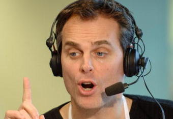 Colin Cowherd of ESPN Radio hosts The Herd from the Super Bowl XL Media Center at the Renaissance Center in Detroit, Michigan on January 30, 2006.  (Photo by Al Messerschmidt/Getty Images)