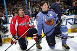 ATLANTA - JANUARY 26:  Eastern Conference All-Star Alex Ovechkin #8 of the Washington Capitals and Ilya Kovalchuk #17 of the Atlanta Thrashers look on during the Dodge/NHL SuperSkills competition as part of the 2008 NHL All-Star weekend at Philips Arena on January 26, 2008 in Atlanta, Georgia.  (Photo by Bruce Bennett/Getty Images)