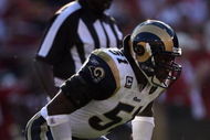 SAN FRANCISCO - NOVEMBER 16:  Will Witherspoon #51 of the St. Louis Rams sets during the game against the San Francisco 49ers on November 16, 2008 at Candlestick Park in San Francisco, California. (Photo by Jed Jacobsohn/Getty Images)