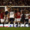 LONDON, ENGLAND - OCTOBER 22:  Brede Hangeland of Fulham scores the first goal during the Group E Europa League match between Fulham and AS Roma at Craven Cottage on October 22, 2009 in London, England.  (Photo by Phil Cole/Getty Images)
