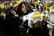 STATE COLLEGE, PA - SEPTEMBER 26: Adrian Clayborn #94 of the Iowa Hawkeyes celebrates a 21-10 victory over the Penn State Nittnay Lions on September 26, 2009 at Beaver Stadium in State College, Pennsylvania. (Photo by Gregory Shamus/Getty Images)