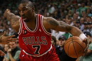 BOSTON - MAY 02: Ben Gordon #7 of the Chicago Bulls heads for the net against the Boston Celtics in Game Seven of the Eastern Conference Quarterfinals during the 2009 NBA Playoffs at TD Banknorth Garden on May 2, 2009 in Boston, Massachusetts. The Celtics defeated the Bulls 109-99. NOTE TO USER: User expressly acknowledges and agrees that, by downloading and or using this photograph, User is consenting to the terms and conditions of the Getty Images License Agreement. (Photo by Elsa/Getty Images)