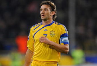 DNEPROPETROVSK, UKRAINE - OCTOBER 10:  Andriy Shevchenko of the Ukraine during the FIFA 2010 World Cup Group 6 Qualifying match between Ukraine and England at the Dnipro Arena on October 10, 2009 in Dnepropetrovsk, Ukraine.  (Photo by Michael Regan/Getty Images)