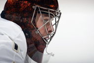 PHILADELPHIA - OCTOBER 10: Jonas Hiller #1 of the Anaheim Ducks looks on during the game against the Philadelphia Flyers at the Wachovia Center on October 10, 2009 in Philadelphia, Pennsylvania. (Photo by Bruce Bennett/Getty Images)