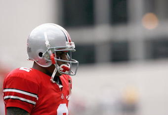 COLUMBUS, OH - SEPTEMBER 06:  Quarterback Terrelle Pryor #2 of the Ohio State Buckeyes looks on during the game against the Ohio Bobcats at Ohio Stadium on September 6, 2008 in Columbus, Ohio.  (Photo by Kevin C. Cox/Getty Images)