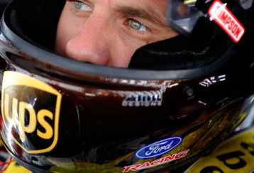BRISTOL, TN - AUGUST 21:  David Ragan, driver of the #6 UPS Ford, sits in his car during practice for the NASCAR Sprint Cup Series Sharpie 500 at Bristol Motor Speedway on August 21, 2009 in Bristol, Tennessee.  (Photo by Rusty Jarrett/Getty Images for NASCAR)