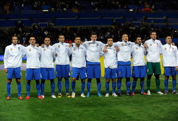 PARMA, ITALY - OCTOBER 14: (L to R)  Alberto Gilardino Gaetano D'Agostino Simone Pepe Alessandro Gamberini Fabio Quagliarella Davide Santon Giuseppe Rossi Salvatore Bocchetti Gennaro Ivan Gattuso Fabio Cannavaro Federico Marchetti,  of Italy poses before the FIFA2010 World Cup Group 8 Qualifier match between Italy and Cyprus at the Tardini Stadium on October 14, 2009 in Parma, Italy.  (Photo by Dino Panato/Getty Images)