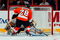 PHILADELPHIA - OCTOBER 22:  Claude Giroux #28 of the Philadelphia Flyers scores the shootout winning goal past Tuukka Rask #40 of the Boston Bruins on October 22, 2009 at Wachovia Center in Philadelphia, Pennsylvania. The Flyers won the game 4-3 after a shootout.  (Photo by Jim McIsaac/Getty Images)