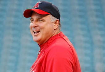 ANAHEIM, CA - OCTOBER 18:  Los Angeles Angels of Anaheim manager Mike Scioscia looks on during an off-day workout part of the ALCS during the 2009 MLB Playoffs at Angel Stadium of Anaheim on October 18, 2009 in Anaheim, California.  (Photo by Jeff Gross/Getty Images)