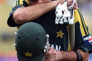 CENTURION, SOUTH AFRICA - SEPTEMBER 30:  Misbah-ul-Haq of Pakistan leaves the field after being dismissed during the ICC Champions Trophy Group A match between Australia and Pakistan played at Supersport Park on September 30, 2009 in Centurion, South Africa.  (Photo by Hamish Blair/Getty Images)