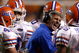 KNOXVILLE, TN - SEPTEMBER 18:  Head coach Ron Zook of the Florida Gators yells at his team during their game against the Tennessee Volunteers at Neyland Stadium on September 18, 2004 in Knoxville, Tennessee. (Photo by Streeter Lecka/Getty Images)