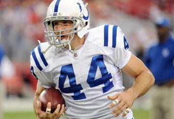 GLENDALE, AZ - SEPTEMBER 27:  Dallas Clark #44 of the Indianapolis Colts warms up against the Arizona Cardinals before the game at University of Phoenix Stadium on September 27, 2009 in Glendale, Arizona.  (Photo by Harry How/Getty Images)