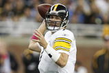 DETROIT - OCTOBER 11:  Ben Roethlisberger #7 of the Pittsburgh Steelers throws a pass against the Detroit Lions during their NFL game on October 11, 2009 at Ford Field in Detroit, Michigan. (Photo by Gregory Shamus/Getty Images)